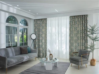 Golden Xov European Floral Curtain Fabric